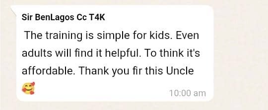 Parent Testimonial Screenshot